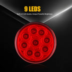 2" Round Red LED Clearance Side Marker Light for Truck