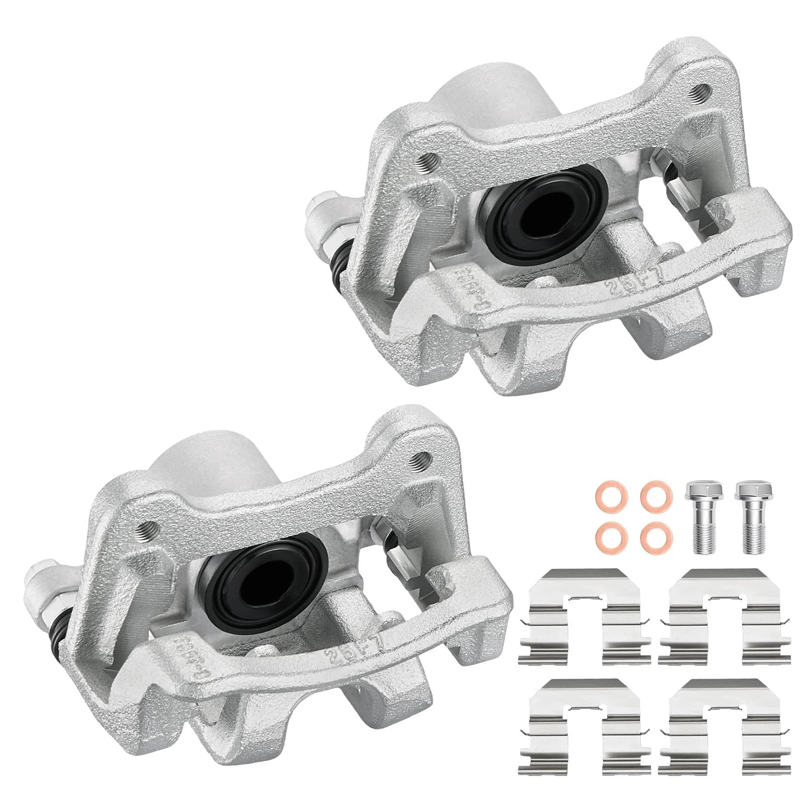 Set of 2 Rear Brake Calipers with Brackets for Hyundai Sonata & Kia Optima (2011–2015)