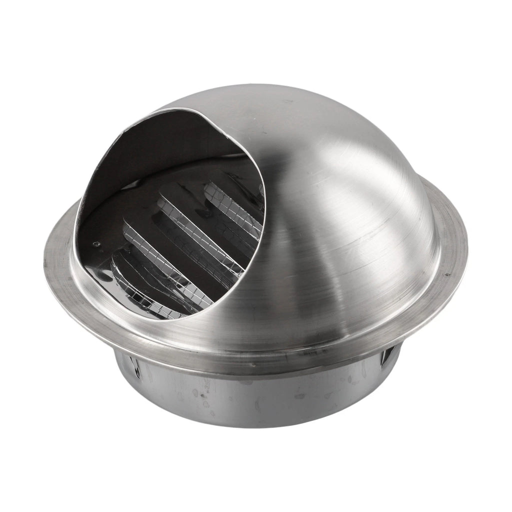 Stainless Steel 80mm Bull Nose Round External Louvre Vent for