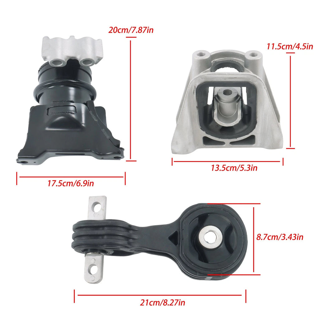 Set of 3 Engine Motor & Transmission Mounts for Honda Civic (2006-2011)
