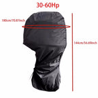 Outboard Motor Engine Cover for Yamaha 30-60 HP (Heavy Duty, Black)