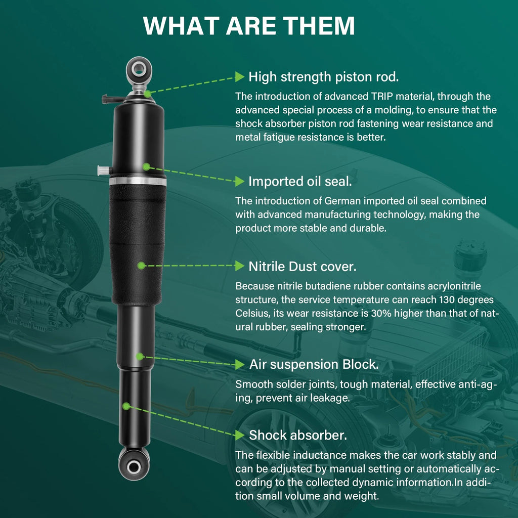 Set of 4 Air Suspension Shock Absorbers for Escalade Avalanche Suburban Yukon Tahoe (2002–2014)