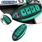 Soft TPU Leather Key Fob Cover Holder Shell for Nissan (2007–2021)