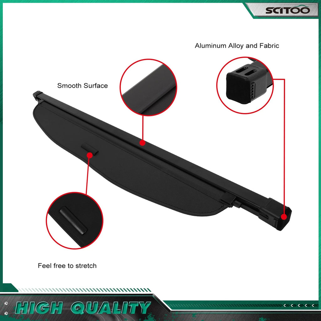 Retractable Tonneau Privacy Shield Cargo Cover for Subaru XV Crosstrek (2013–2017)