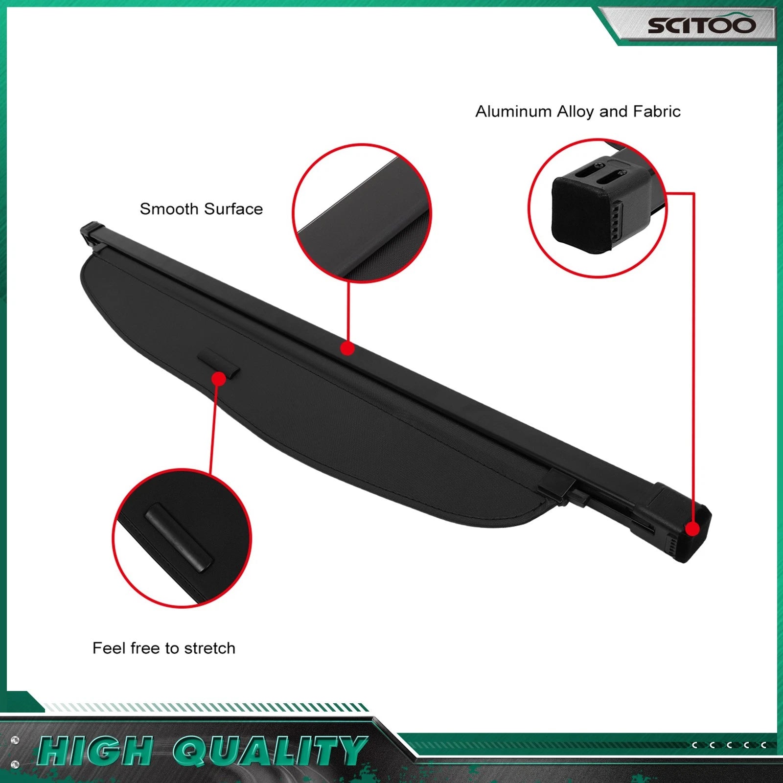 Retractable Tonneau Privacy Shield Cargo Cover for Subaru XV Crosstrek (2013–2017)