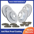 Front Rear Slotted Rotors Brake Pads for Chrysler 300 (2005–2010)