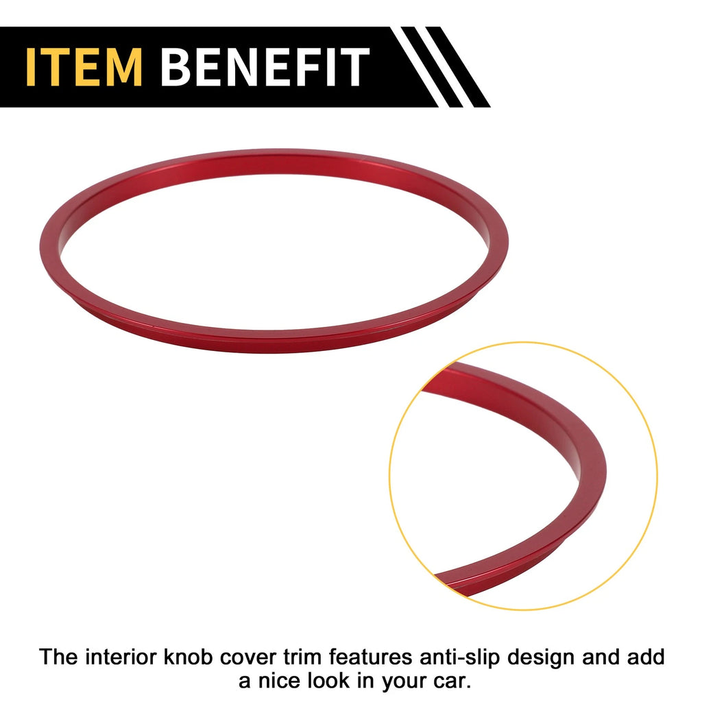 Set of 4 AC Vent Dashboard Decoration Rings for Toyota Tacoma (2016–2023) Red