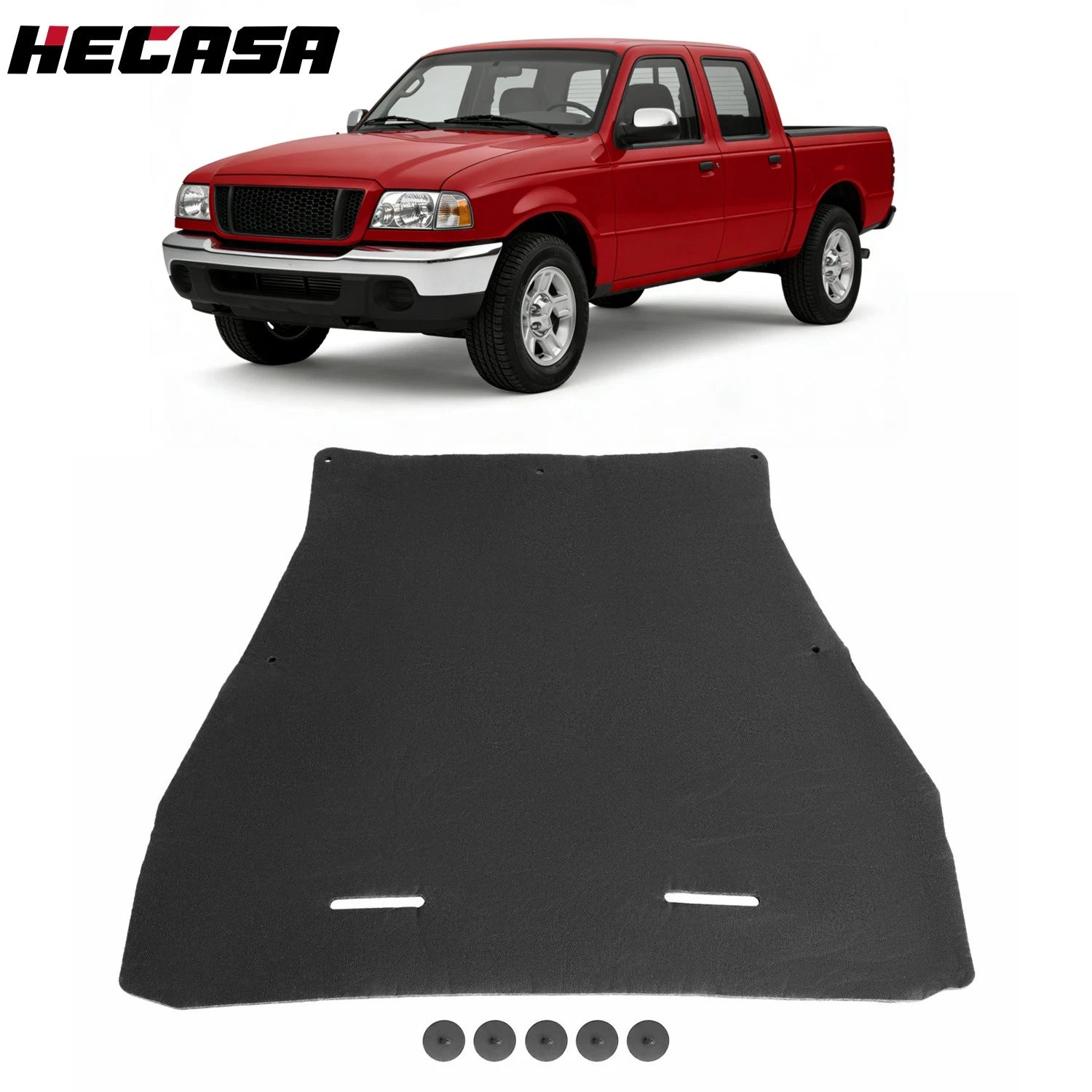 Hood Insulation Pad with Clips for Ford Ranger (2006–2012)