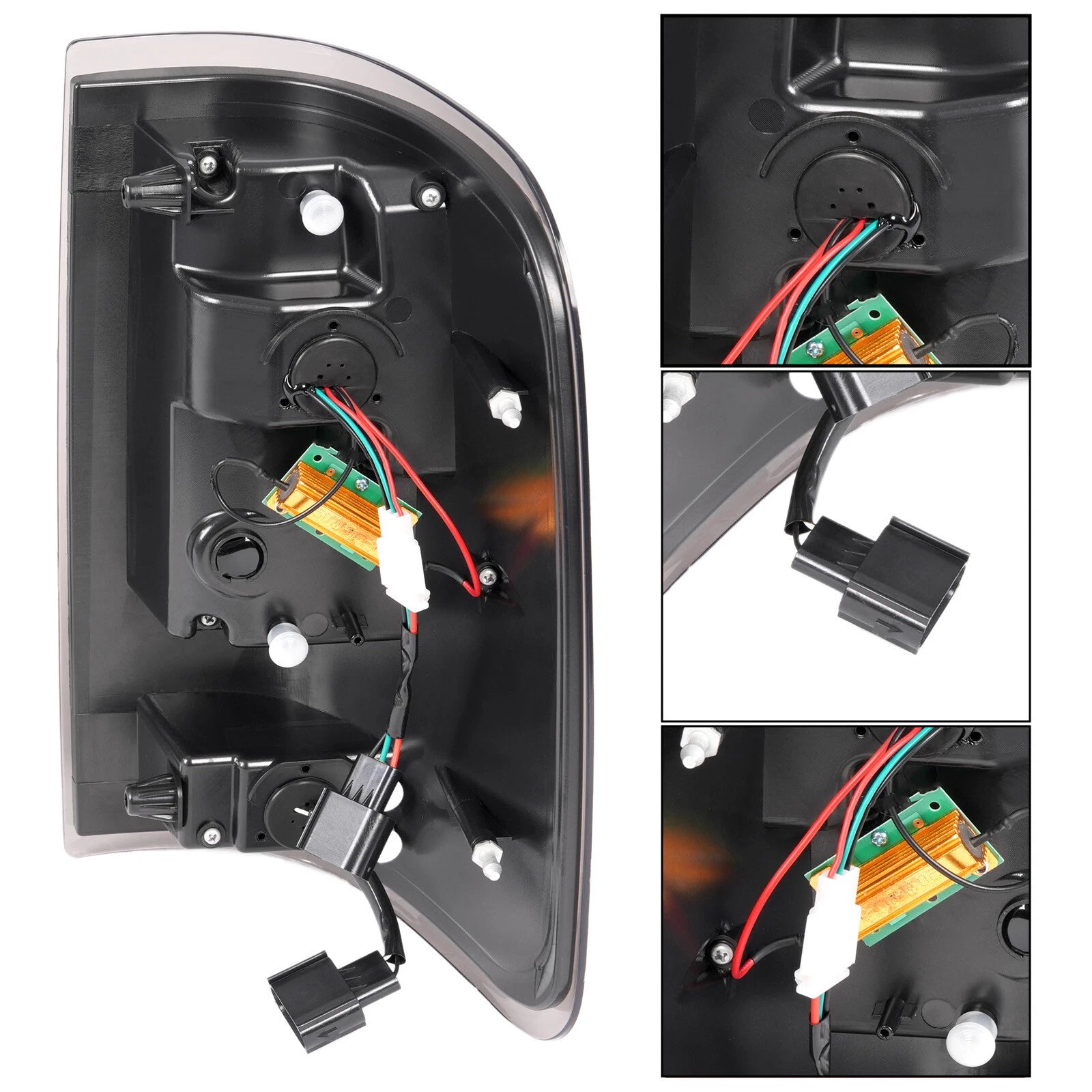 Set of 2 Black Smoked LED Tail Lights for Ford F150 Lobo (2004–2008)