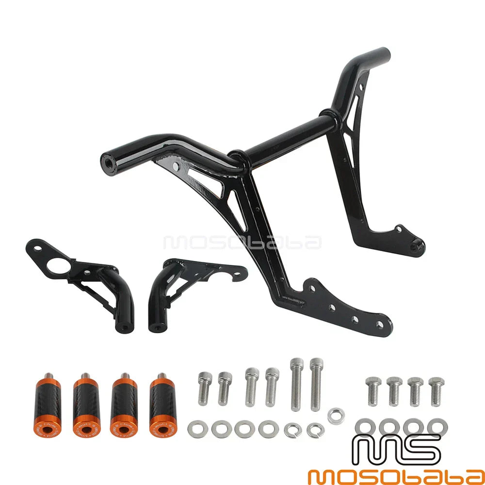 Front & Rear Engine Guard Crash Bar for Harley Softail FXST