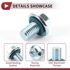 Set of 1 Aluminum Oil Drain Plug for Buick Cadillac Chevrolet (No. 55577568)