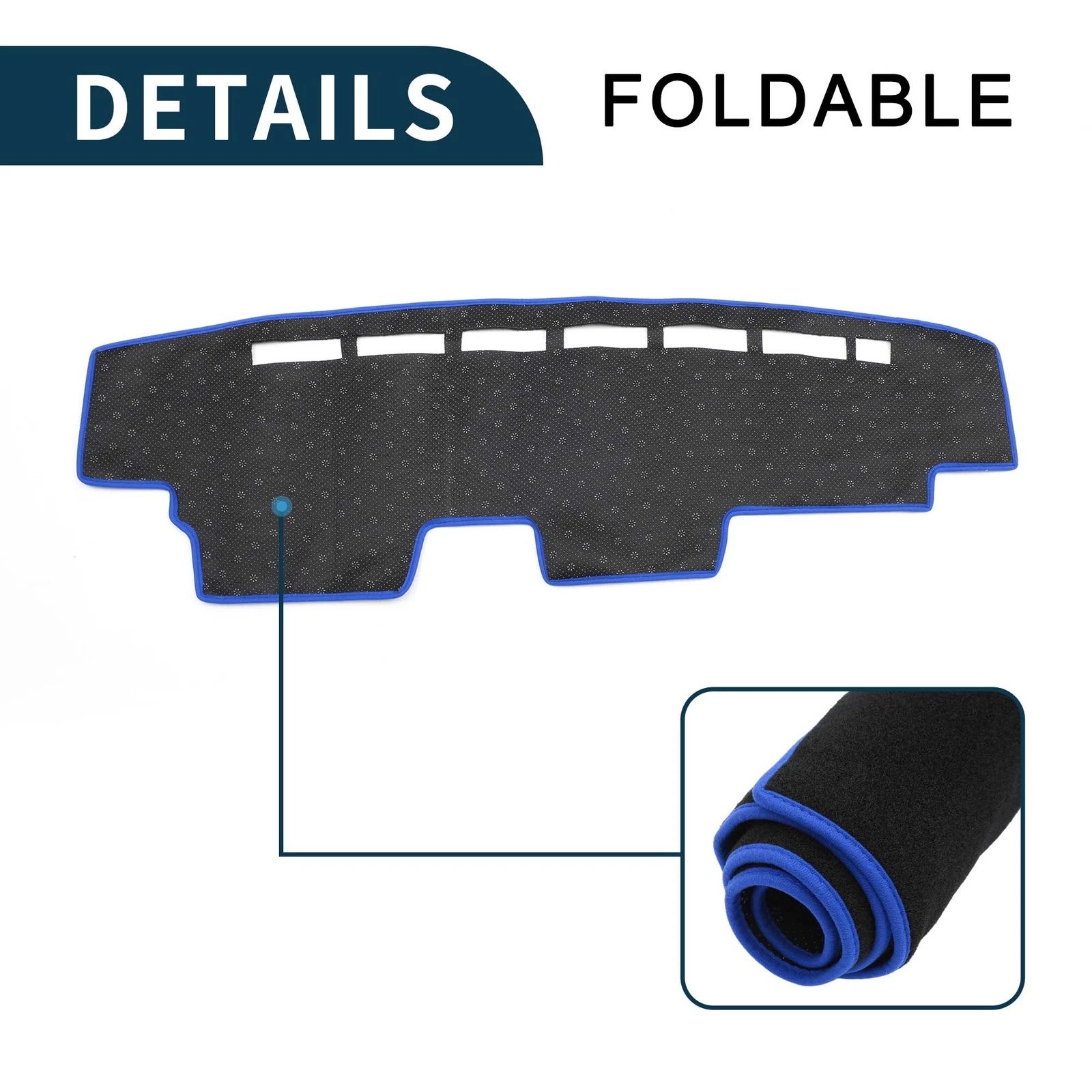 Dashboard Cover Mat for Honda N-VAN JJ1 JJ2 (2018–Present) Black Blue