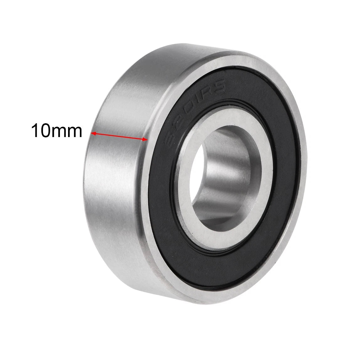 Set of 2 6201-2RS Ball Bearings for Universal Applications (12x32x10mm)