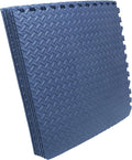 Set of 12 Blue EVA Foam Interlocking Exercise Mats for Gym Fitness Yoga