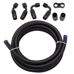 3/8 Fuel Line Hose with 6AN Fitting and Clamp for Universal Applications