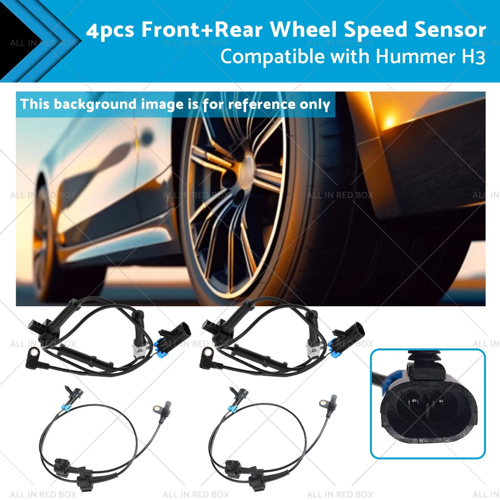 Set of 4 ABS Wheel Speed Sensors for Hummer H3 (2006–2010)