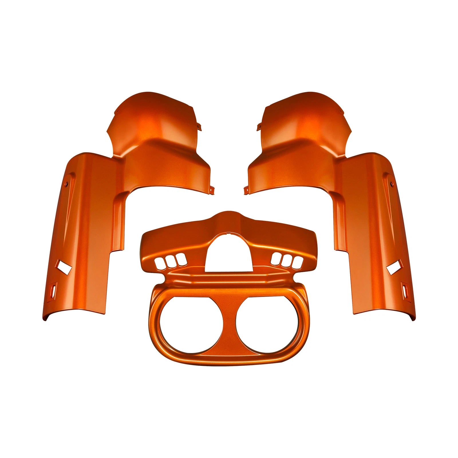 Instrument Housing for Harley Road Glide FLTRX (2015–2023) Scorched Orange/Black Denim