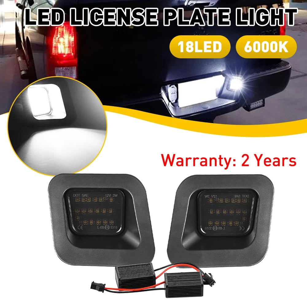 LED Rear License Plate Lights for Dodge Ram 1500 2500 3500 (2003–2018)