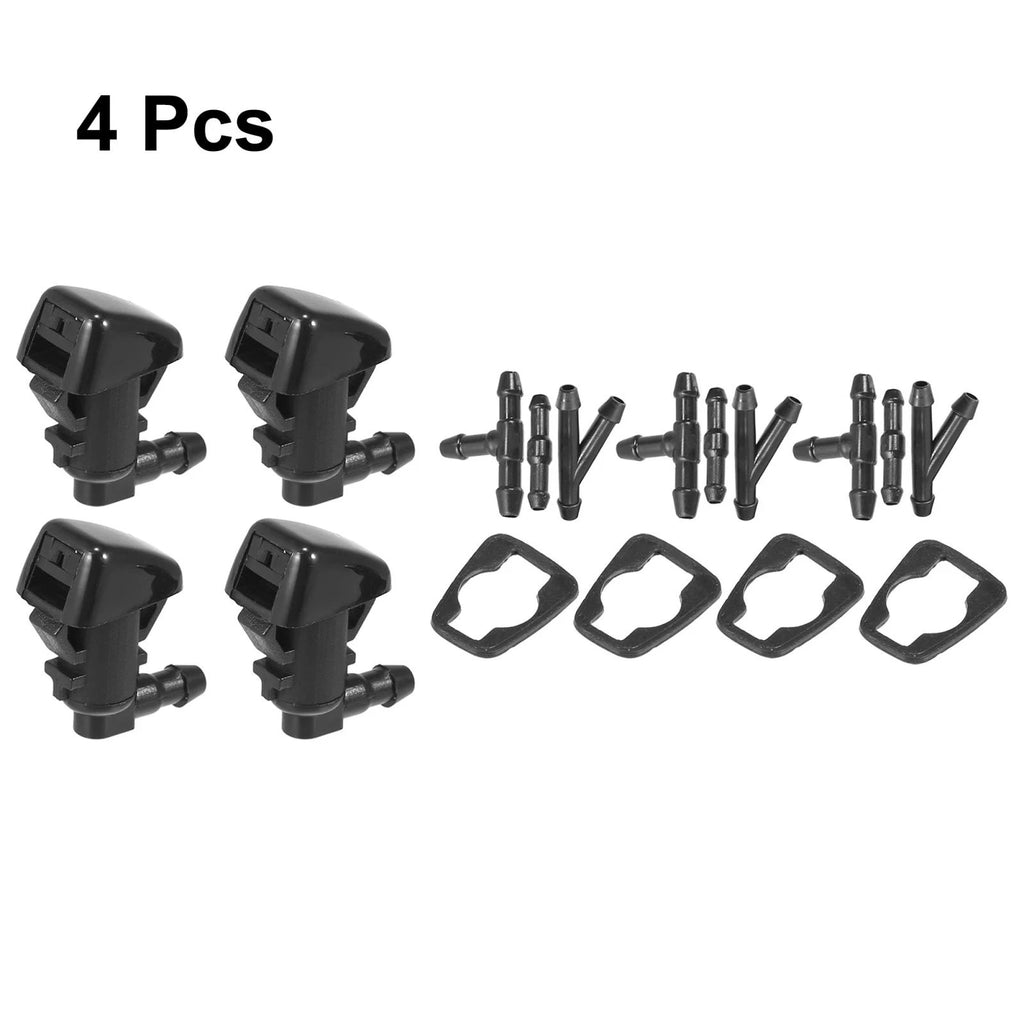 Set of 4 Front Windshield Washer Nozzles for Jeep Cherokee (68081370AB)