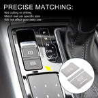 Electronic Handbrake Switch Button Sticker for Audi A6  Silver Tone