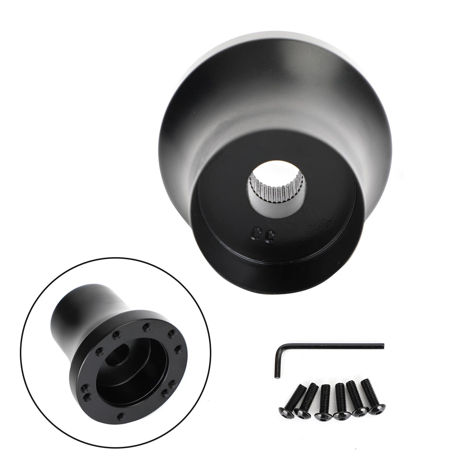Aluminum Steering Wheel Adapter Hub for Club Car DS (1984–Present) Black