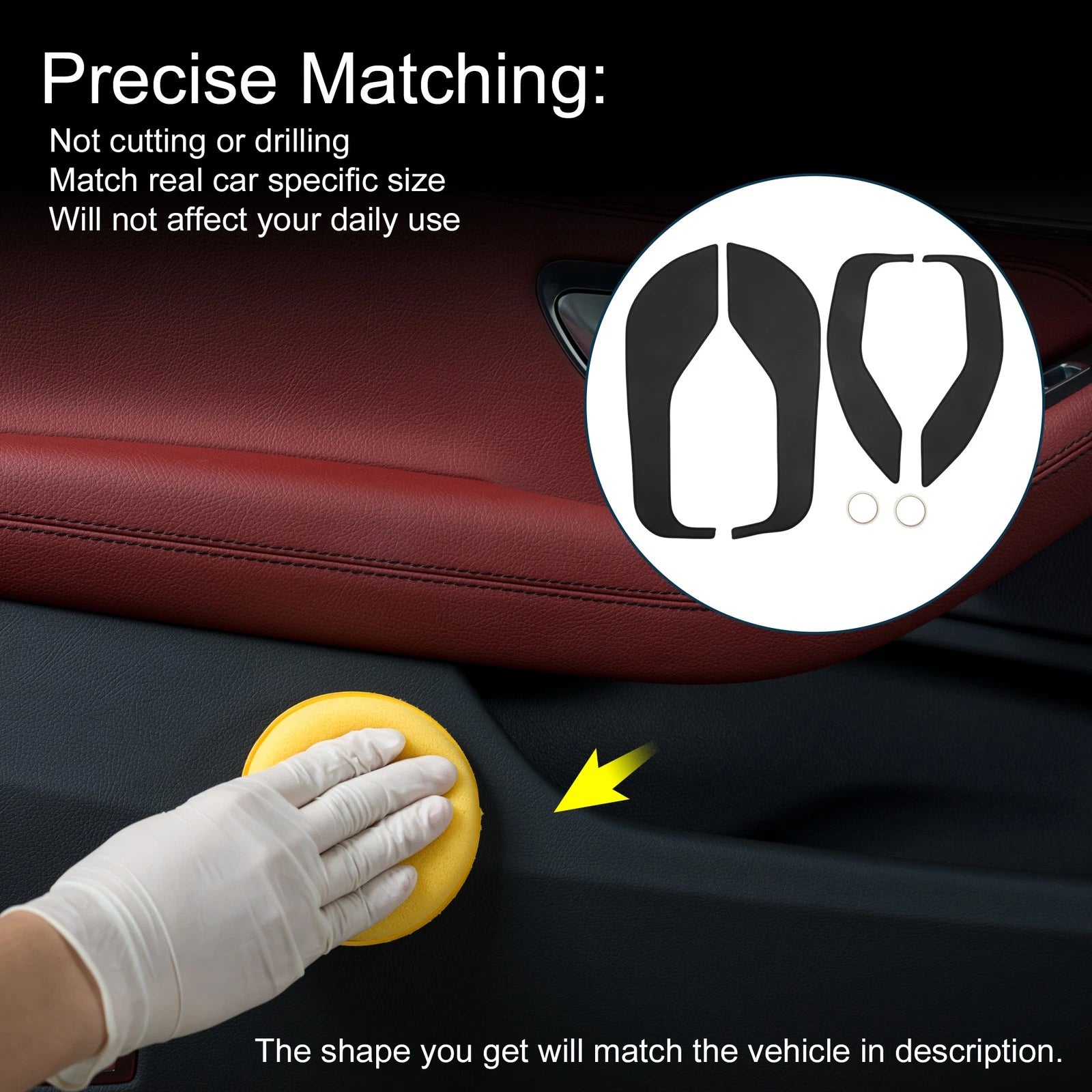 Set of 1 Car Door Anti Kick Pad Sticker Protector for Ford Mustang (2022)