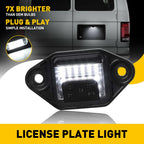 Rear Bumper License Plate Light for Ford E250 Club Wagon (1992–2018)