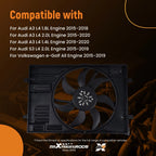 Radiator Cooling Fan for Audi A3/S3, VW Golf (2015–2020)
