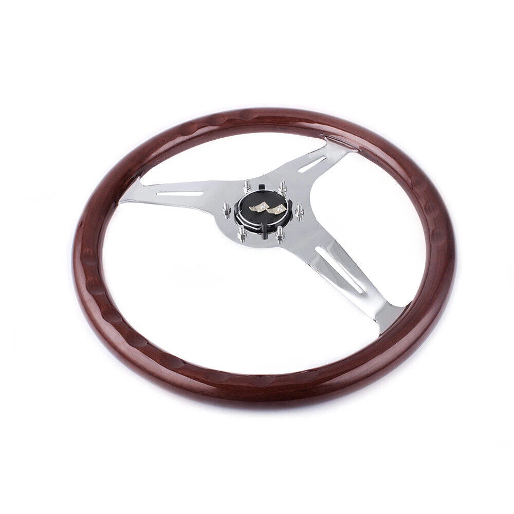 15" Matte Silver Steering Wheel for Universal Fit (380mm)