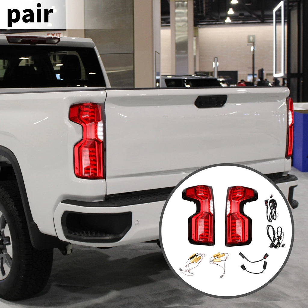 OLED Brake Tail Lights Assembly for Chevy Silverado 1500 2500HD 3500HD (2014–2019)