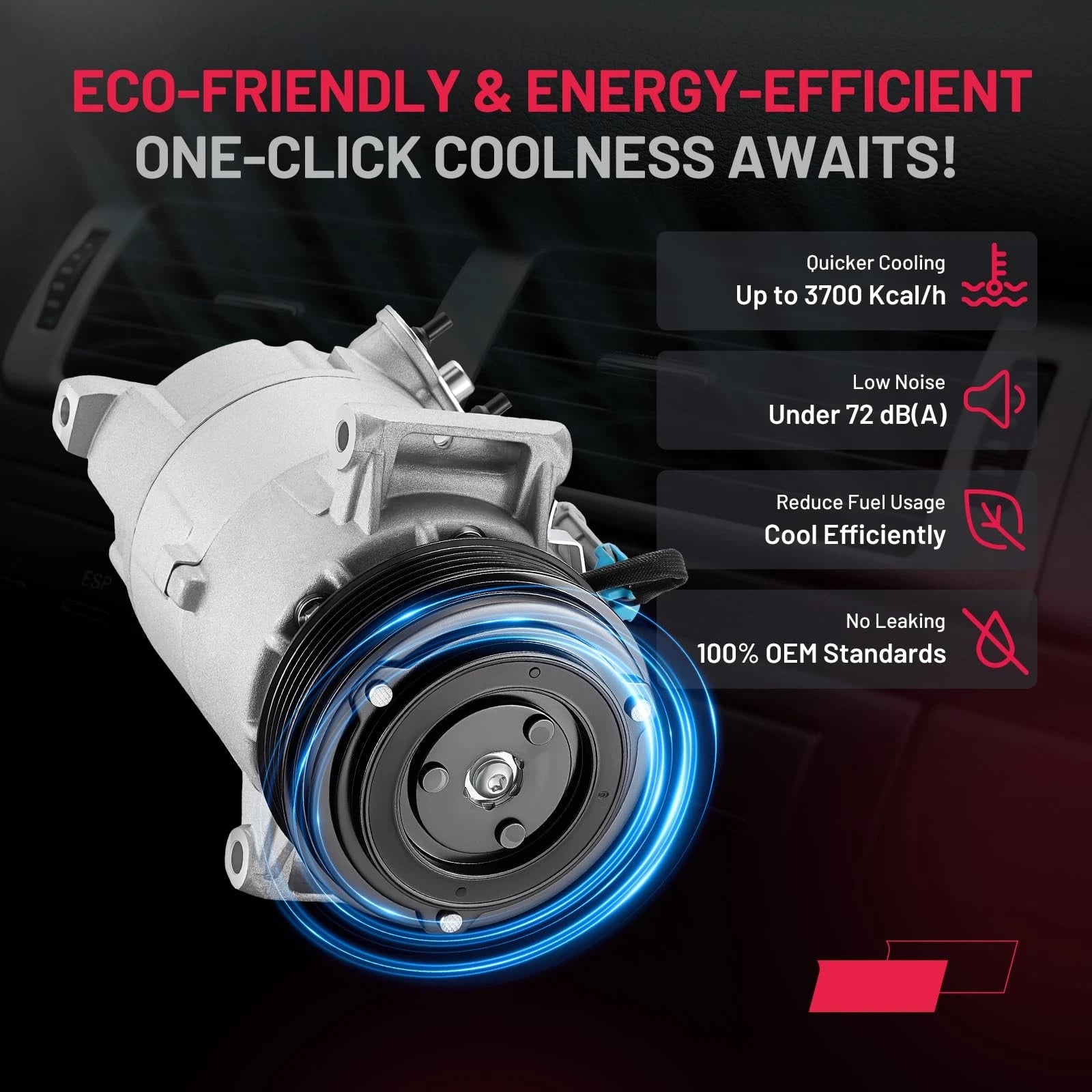 A/C Compressor for Chevy Cavalier Pontiac Sunfire 2.2L (2002–2005) CO 20741C