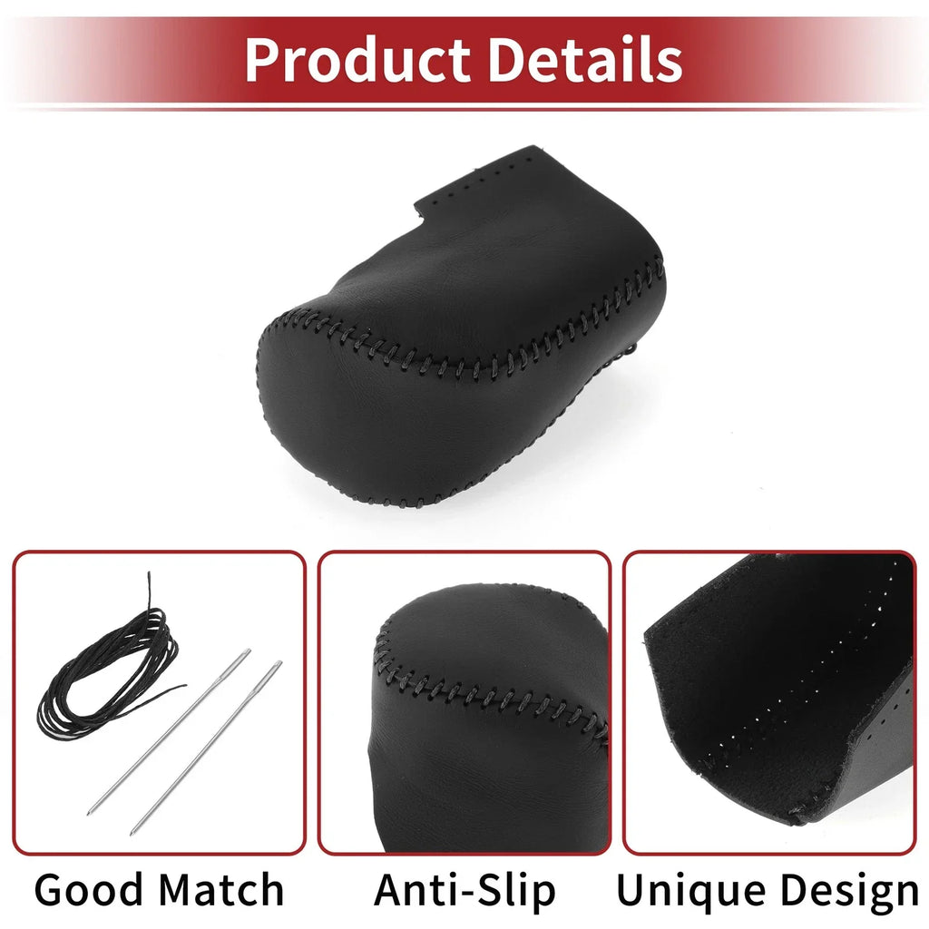 Gear Shift Knob Cover for Honda HR-V 2023-2024 Black Faux Leather