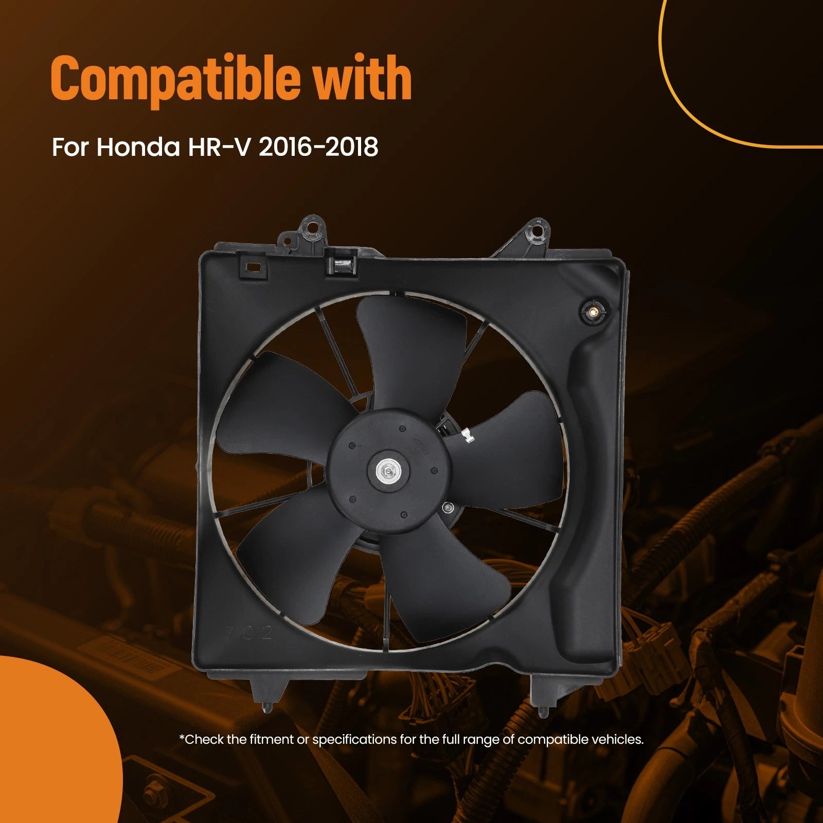 Cooling Fan Assembly for Honda HR-V (2016–2018) 1901551BH01 240W