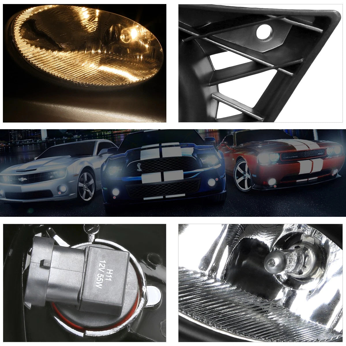 Rear Bumper Tow Hitch Step with LED Brake Lamp for Trailer (Fits 2" Receiver)