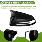 1 Pair Mirror Cover Cap for Mercedes-Benz A-Class W176 (2013–2018) Gloss Black