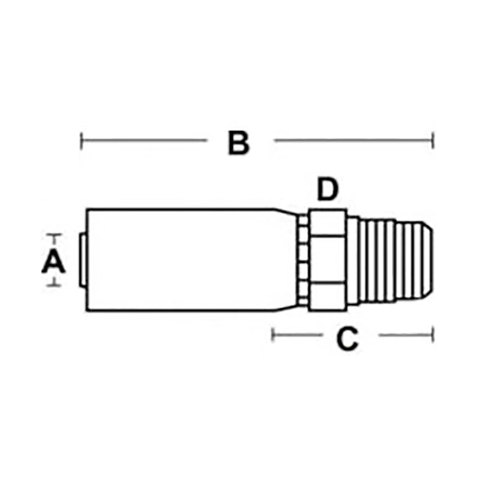 10X Replacement Hydraulic Crimp Fittings for (04U-106, HY0406MP)