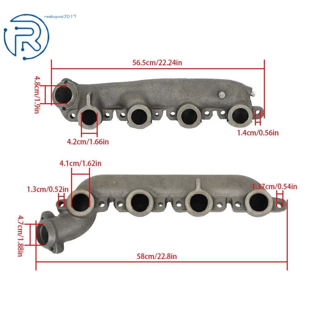 Exhaust Manifold Set of 2 w/ Gaskets for Ford F-250 F-350 F-Super Duty (1994–1997)