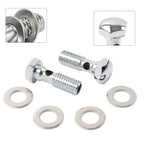 Chrome Head Breather Bolts for Harley Road King FLHR, Softail FXST (1994-1999)
