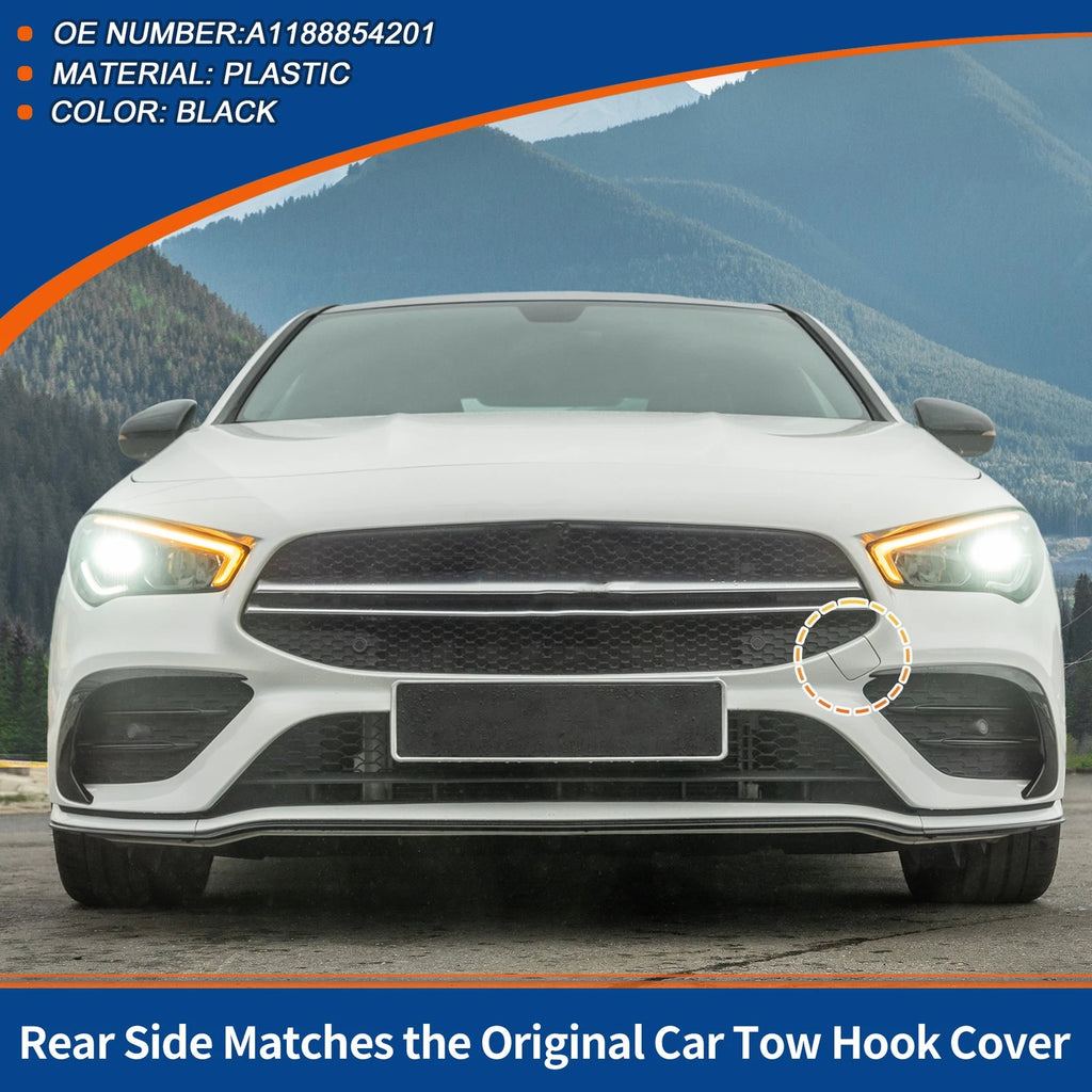 1 PC Front Bumper Tow Hook Cover for Mercedes CLA35 AMG (2019–2023) No.A1188854201