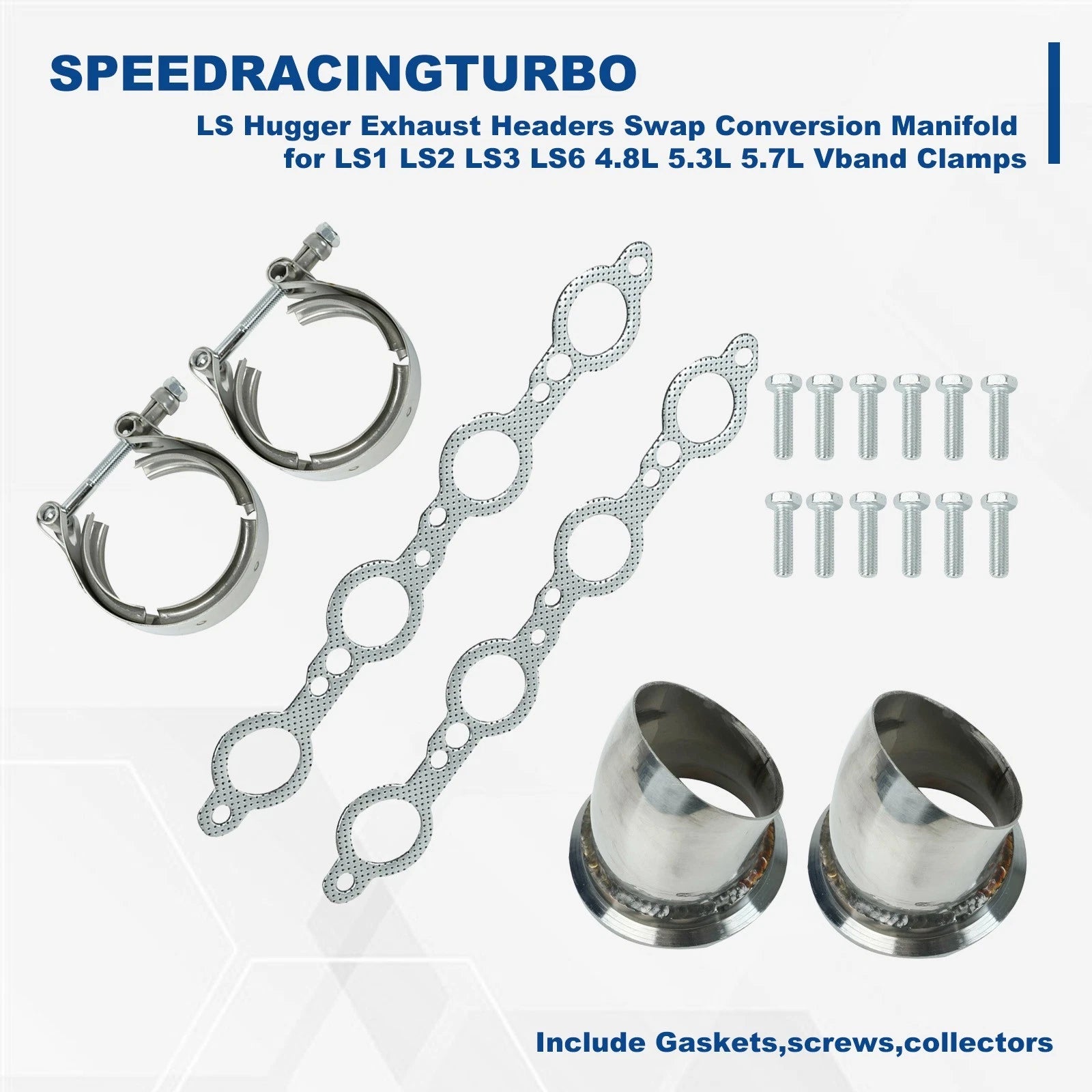LS Hugger Exhaust Headers for LS1 LS2 LS3 LS6 4.8L 5.3L 5.7L (2000–2015)