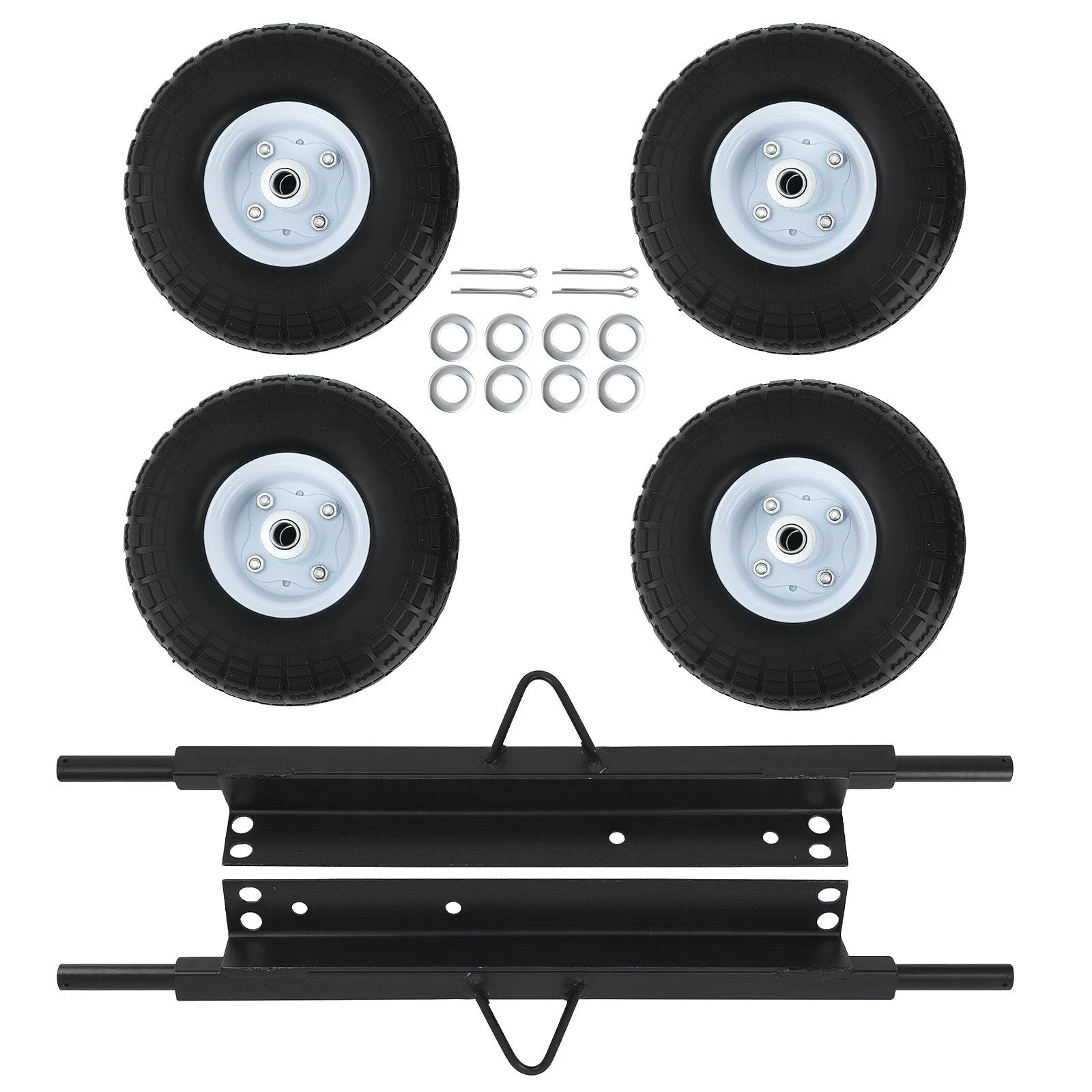 4pcs Wheel Kit Steel Axles Hardware for Honda Generator EU3000is (2003–2018) 06423-ZS9-020AH