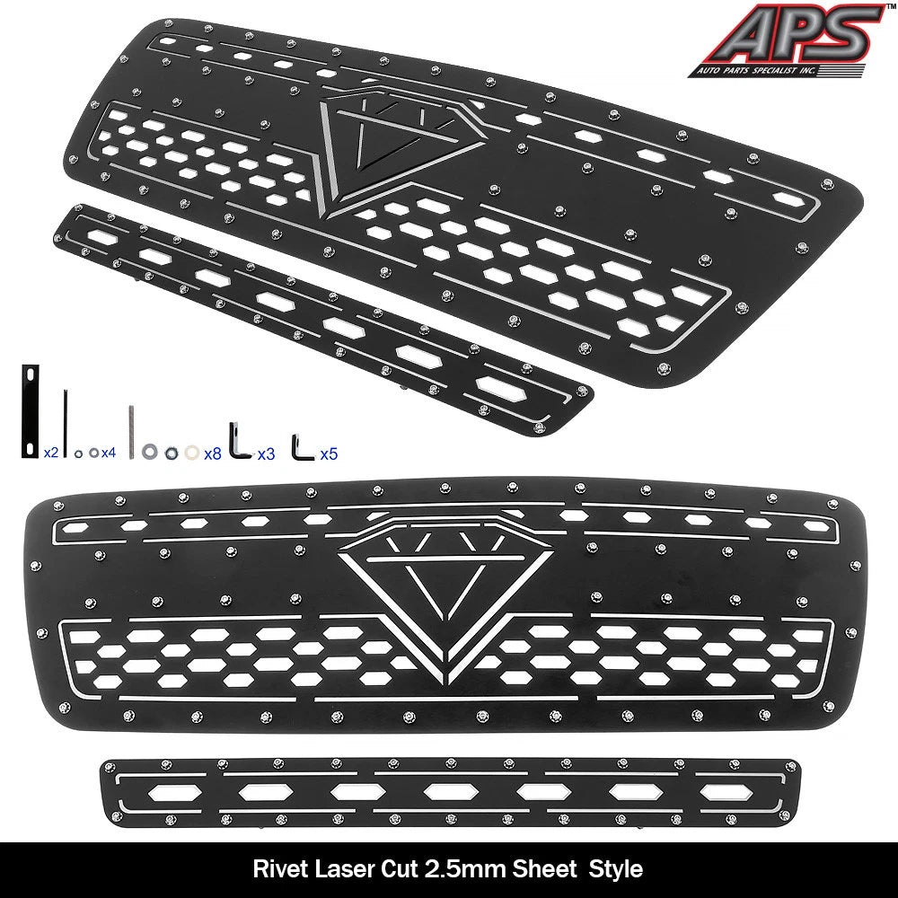 Stainless Steel Double Layer Grille Insert for Ford F-150 (2004-2005)