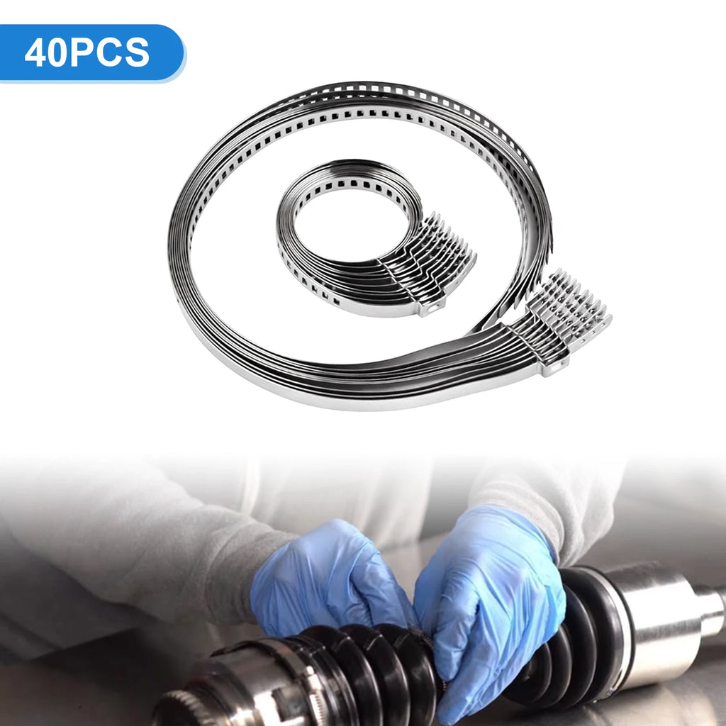 Set of 20 Adjustable CV Joint Boot Crimp Clamps