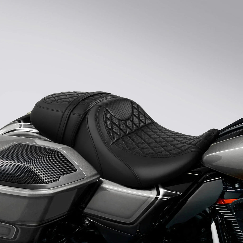 Black Gel Driver & Passenger Seats for Harley CVO Street Road Glide (2023-2025)