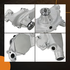 High Volume Satin Aluminum Water Pump for Chevy BBC 396 427 402 (1955–1968)