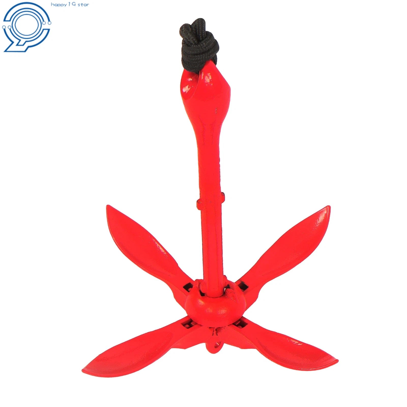 Folding Anchor Kit for PWC Boat Canoe Fishing Kayak (5.5lb, 26.2ft Rope)