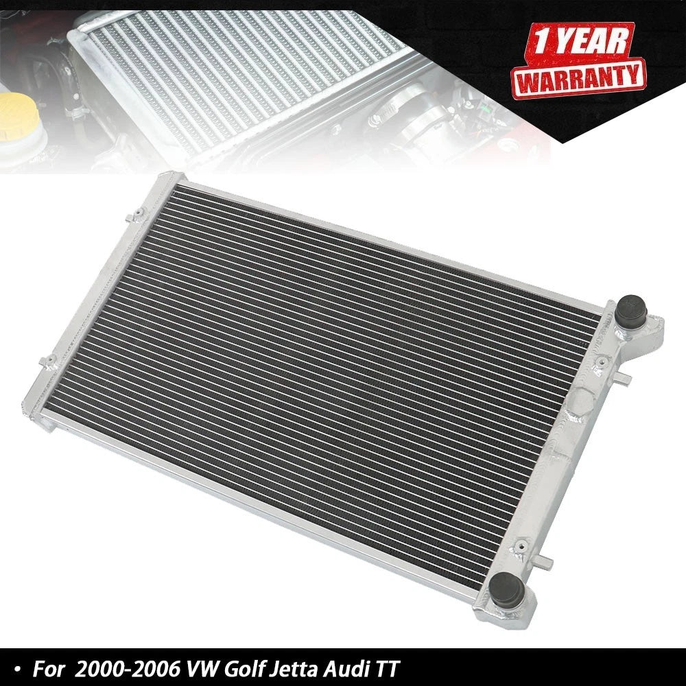 Aluminum Dual Core Cooling Radiator for VW Golf Jetta MK4 (1999–2006)