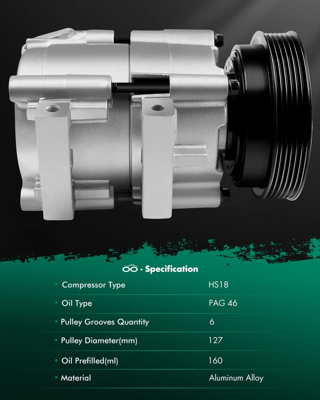 A/C Compressor for Hyundai XG350 (2002–2005) & Kia Amanti (2004–2006) 3.5L