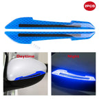 2PC Blue Reflective Night Warning Rearview Mirror Decals Kit for Cars (Universal) (2024-2026)