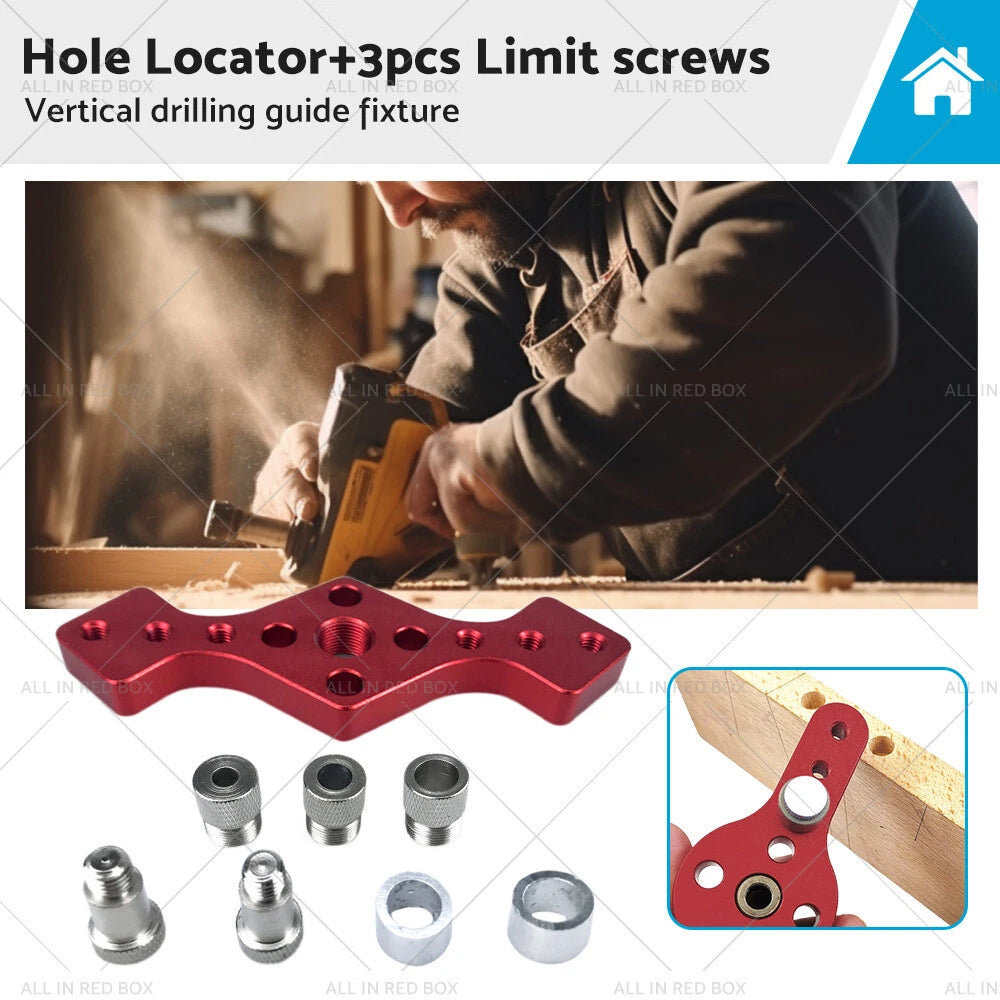 Vertical Pocket Hole Jig Dowel Drill Guide for Woodworking